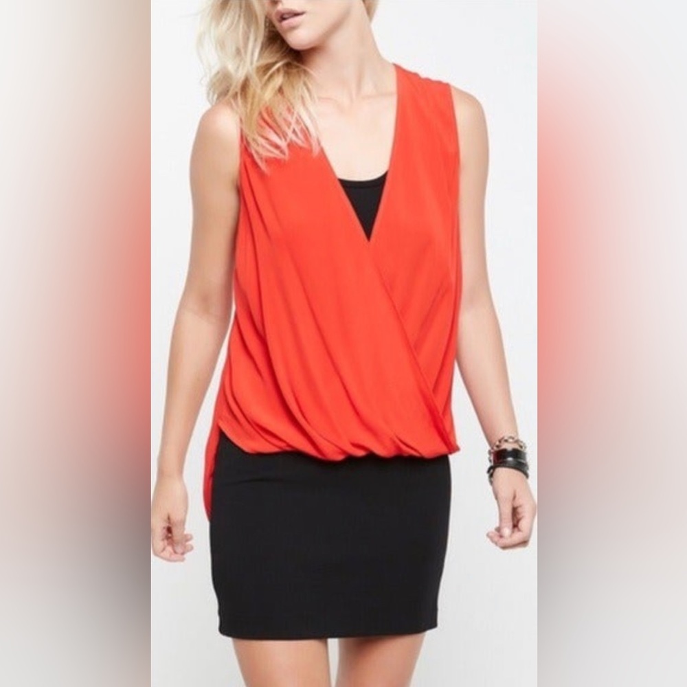 NWOT “Fifteen Twenty” T-shirt Dress with Overlay